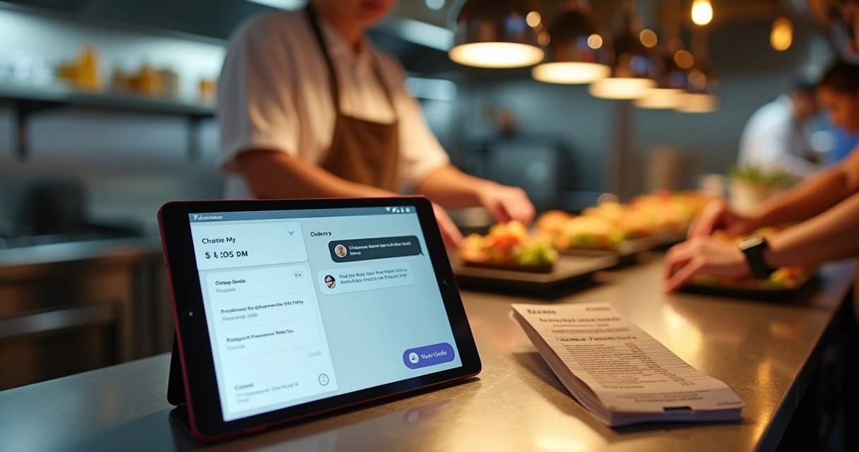 Atendimento por chat ligado à cozinha de delivery 