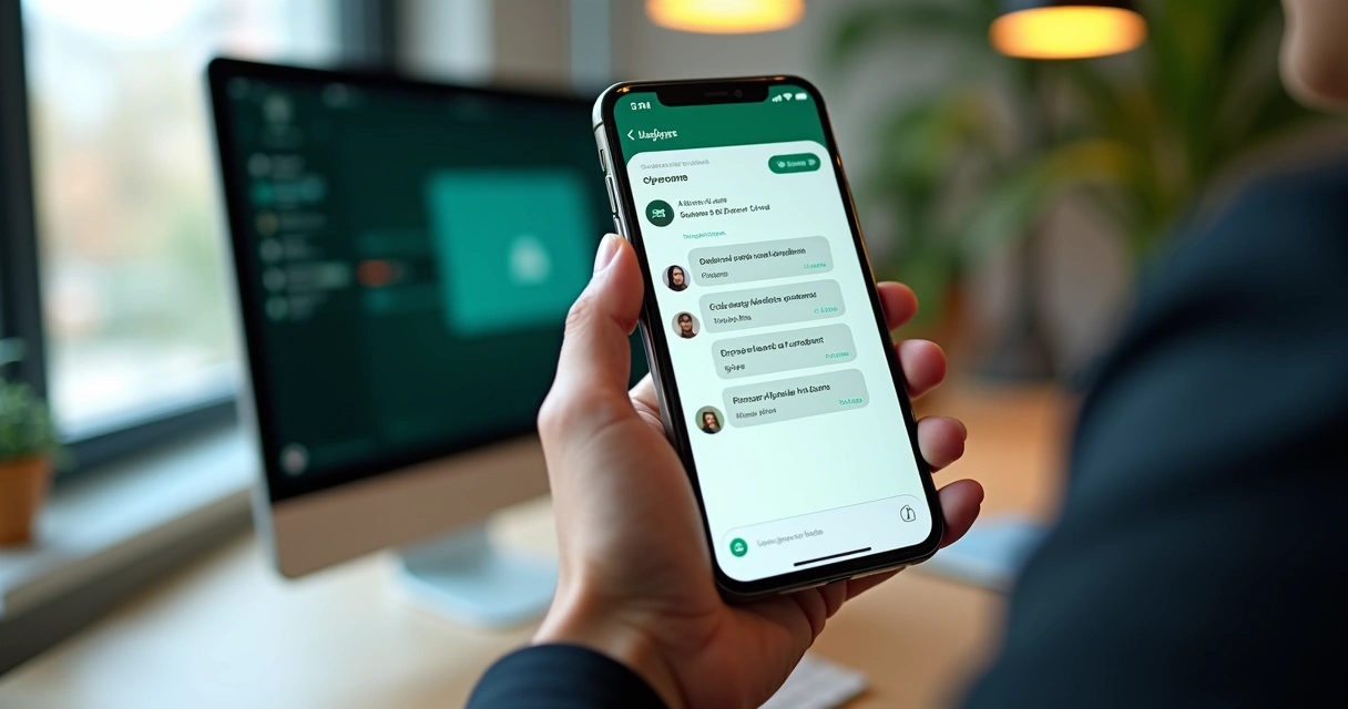 AI customer service on WhatsApp on a mobile screen
