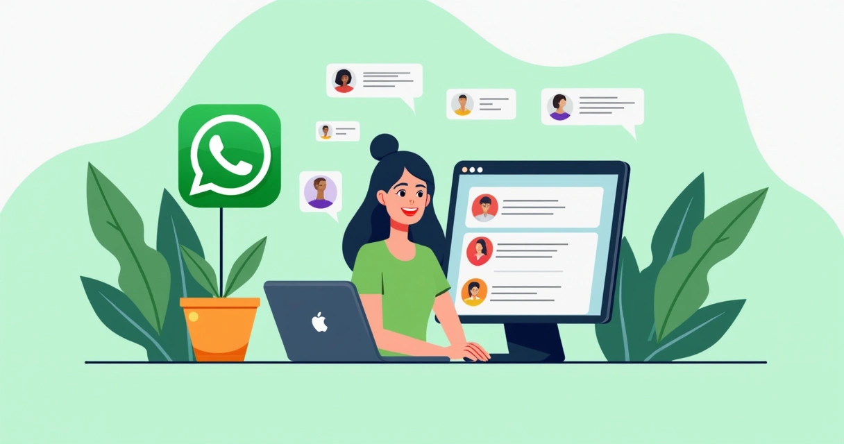 Atendente digital respondendo pedidos pelo WhatsApp em loja online 