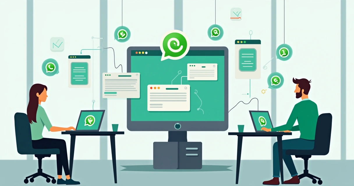 Equipe atendendo leads do site pelo WhatsApp Business 