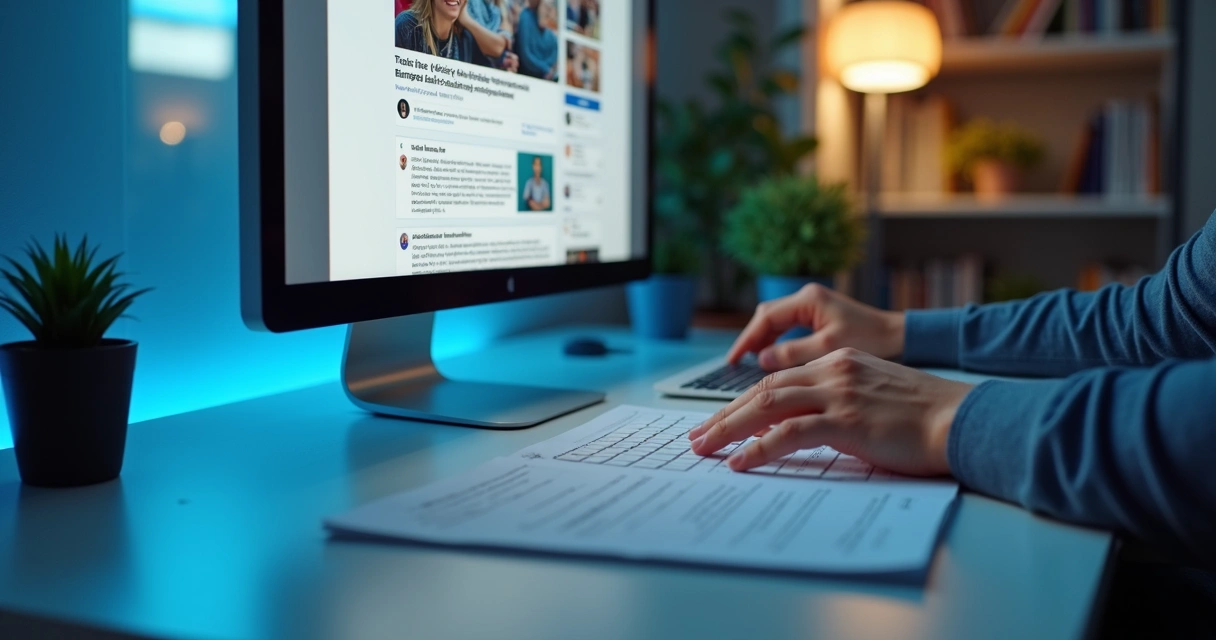 Manifestação digital ética com tela e anotações