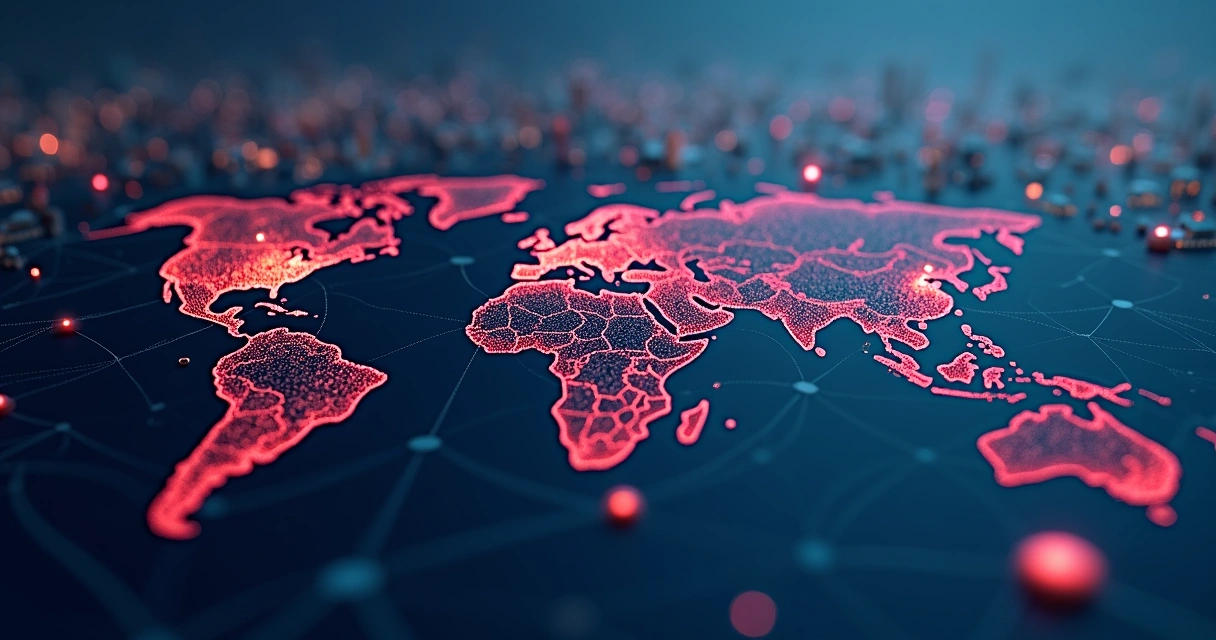 Representação visual de ativos digitais expostos em rede