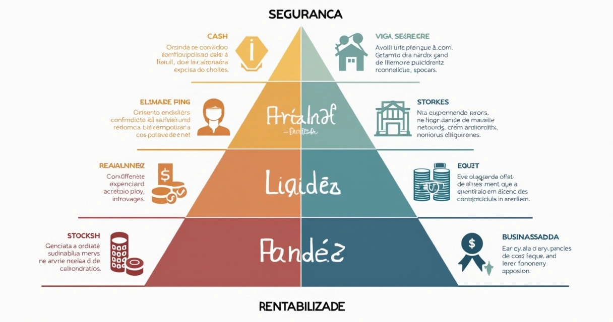 Gráfico colorido comparando ativos de investimento 