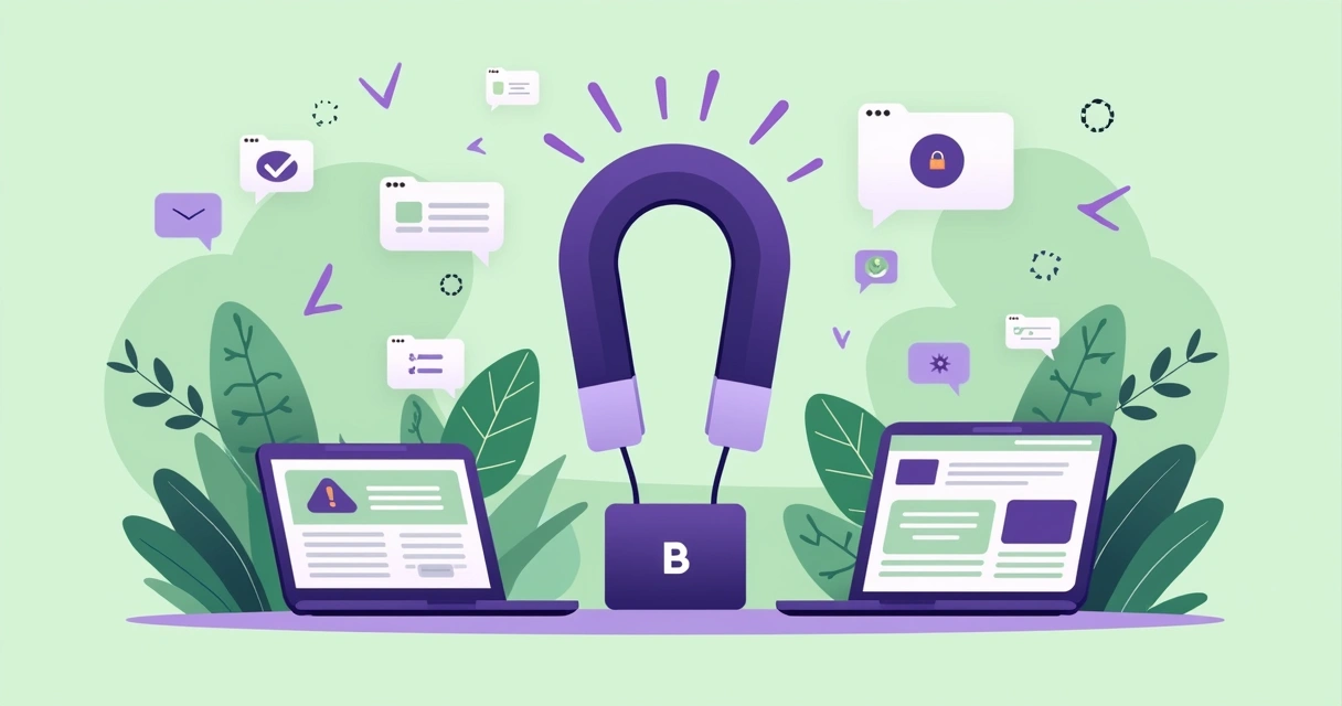 Representação visual de canais de vendas chegando espontaneamente até a empresa. 