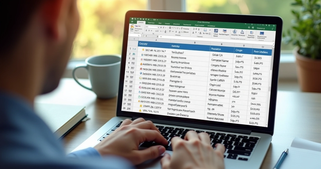 Executivo conferindo planilha de atualização de cadastro de empresa 
