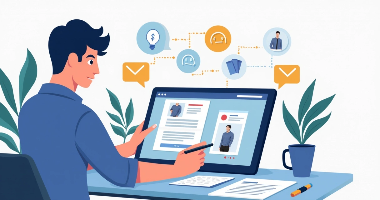 Pessoa atualizando informações de catálogo digital em tablet 