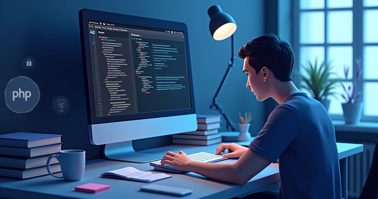 Desenvolvedor atualizando dependências com terminal aberto 