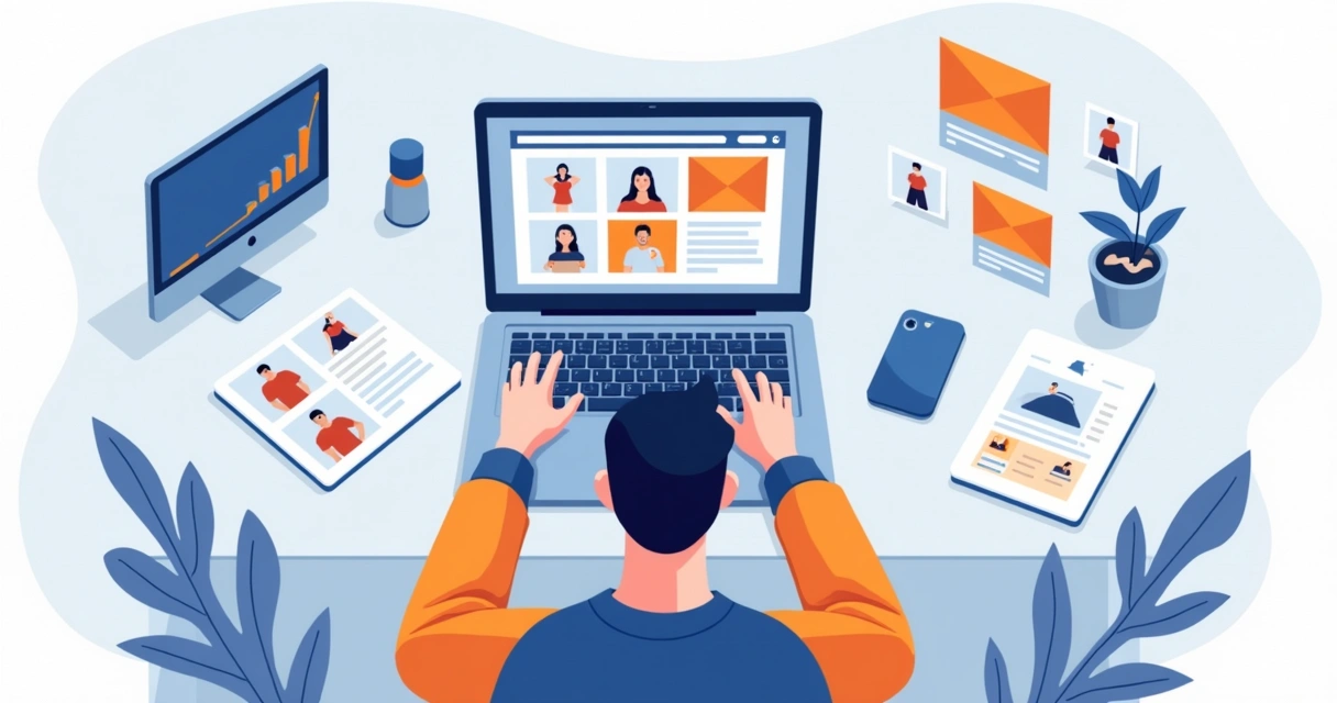 Pessoa atualizando fotos de produtos em catálogo digital B2B 