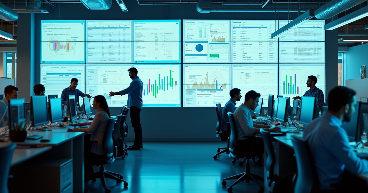 Processo de atualização de mailing em um escritório corporativo moderno 