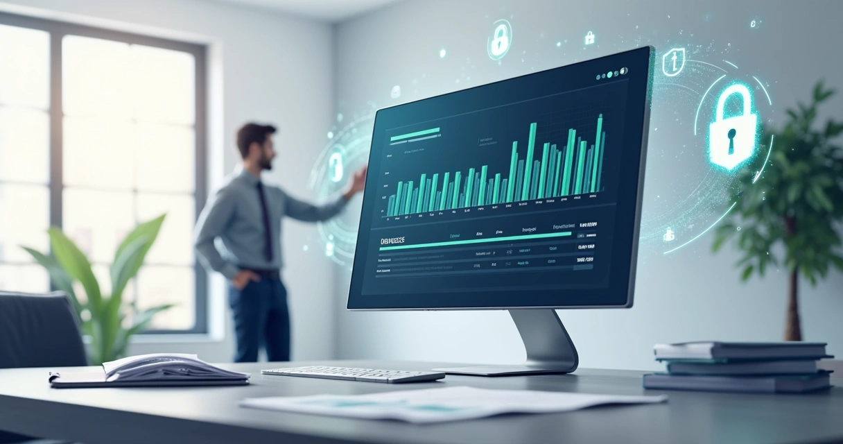 Painel de software recebendo atualização automática 