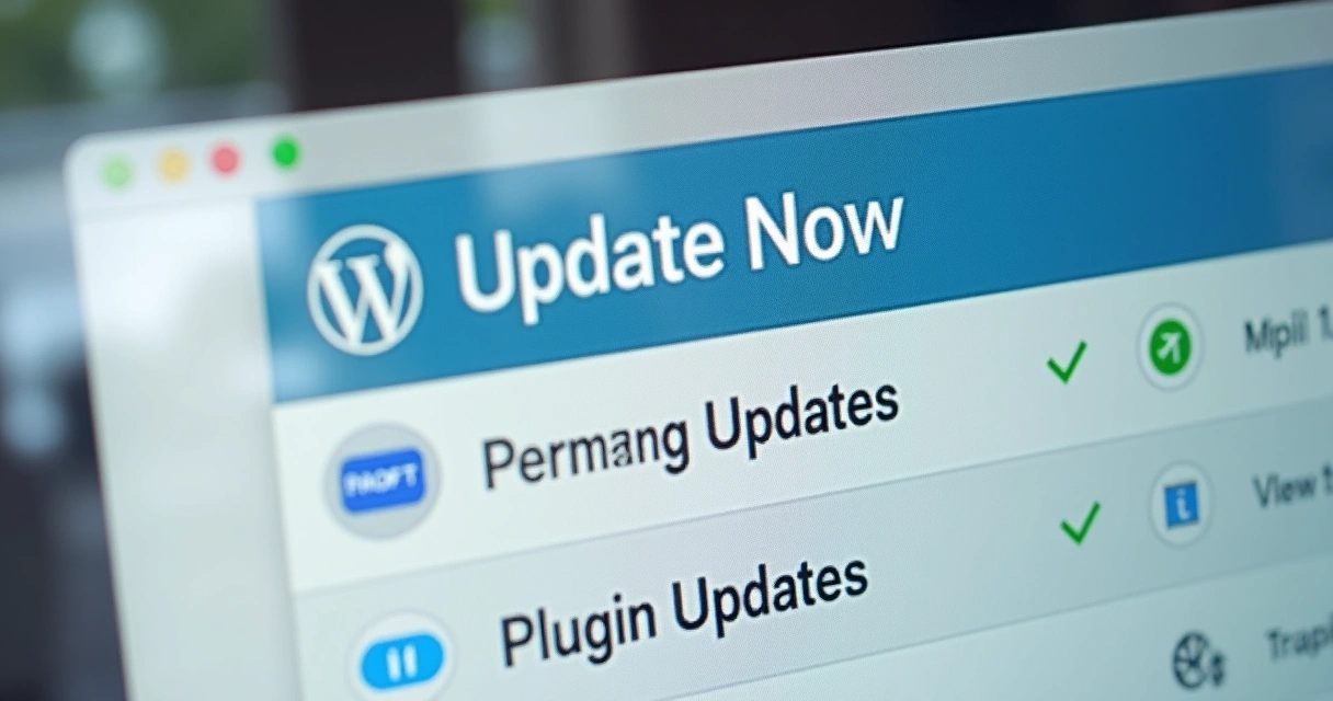 Botão de atualização no painel WordPress em destaque 