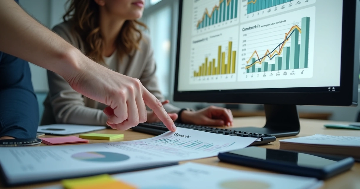 Análise de comentários de posts em tela e apontando para gráficos 