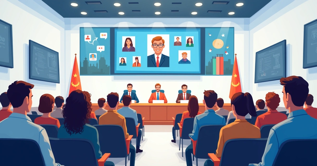 Cidadãos participando de audiência pública digital 