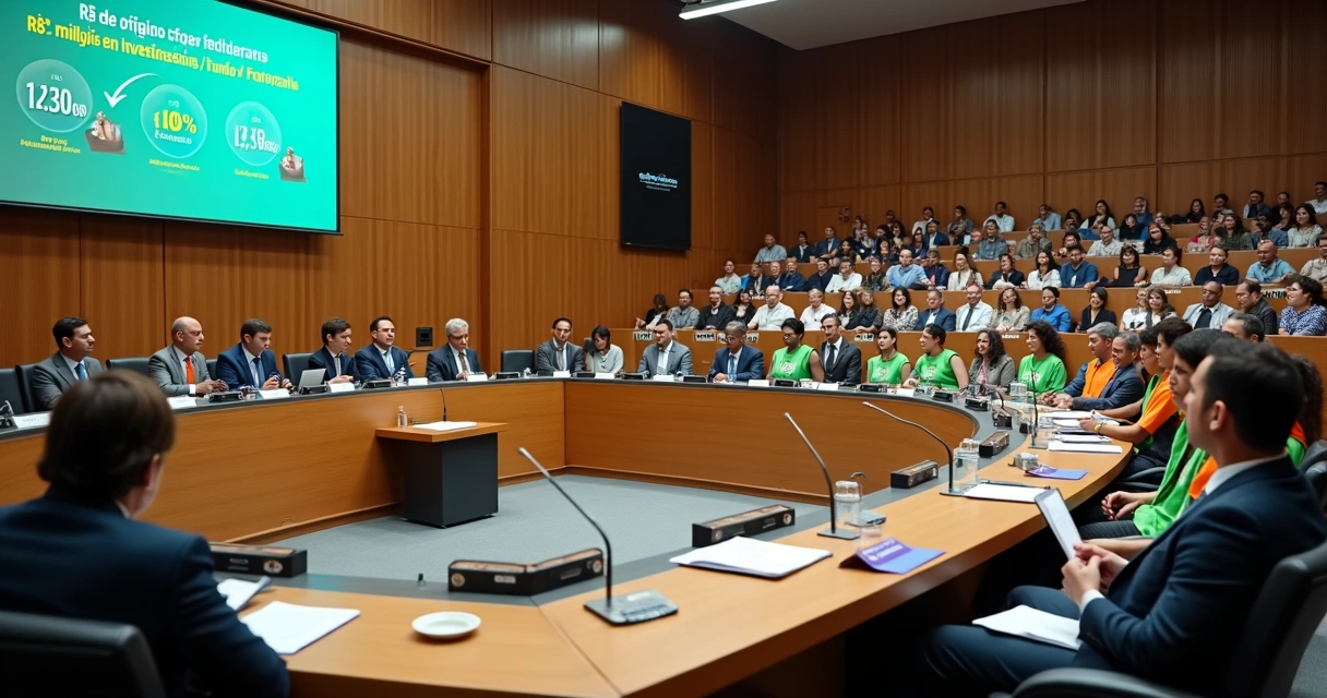 Audiência pública sobre lei de incentivo à reciclagem com representantes e catadores 