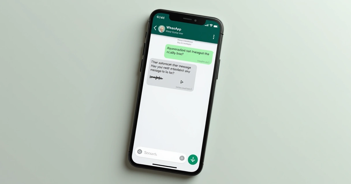 Celular mostrando mensagens de texto e áudio no WhatsApp ao mesmo tempo