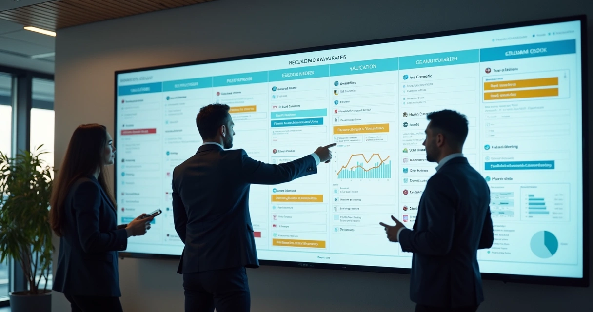 Painel mostrando calendário de auditoria e ciclos de revisão de dados 