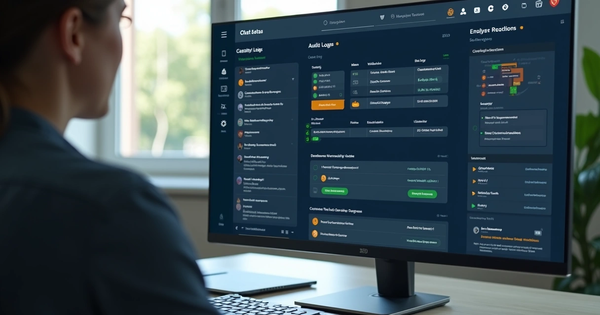 Auditoria de dados de chat em tela corporativa 