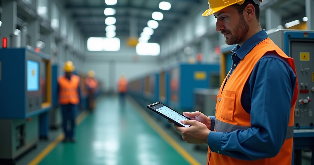 Auditor externo avaliando prontuário eletrônico em tablet 