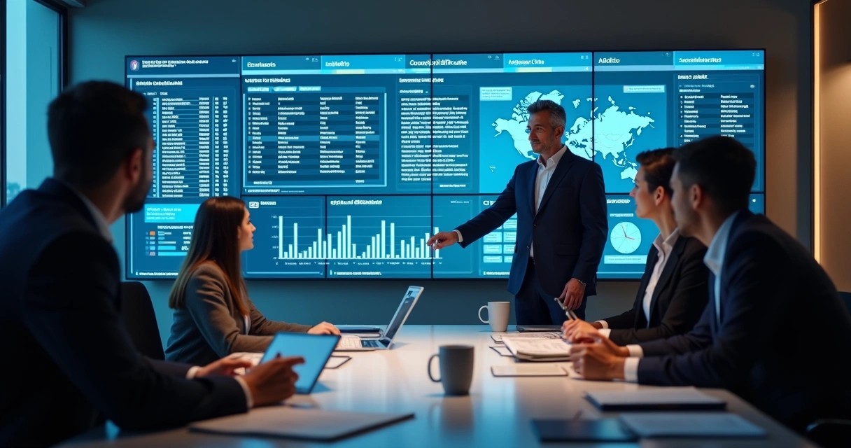 Equipe analisando documentos tributários em ambiente digital 