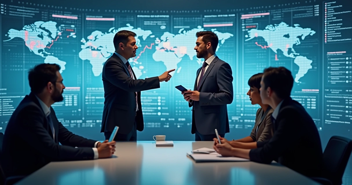 Auditoria de IA em equipes empresariais verificando decisões automáticas 