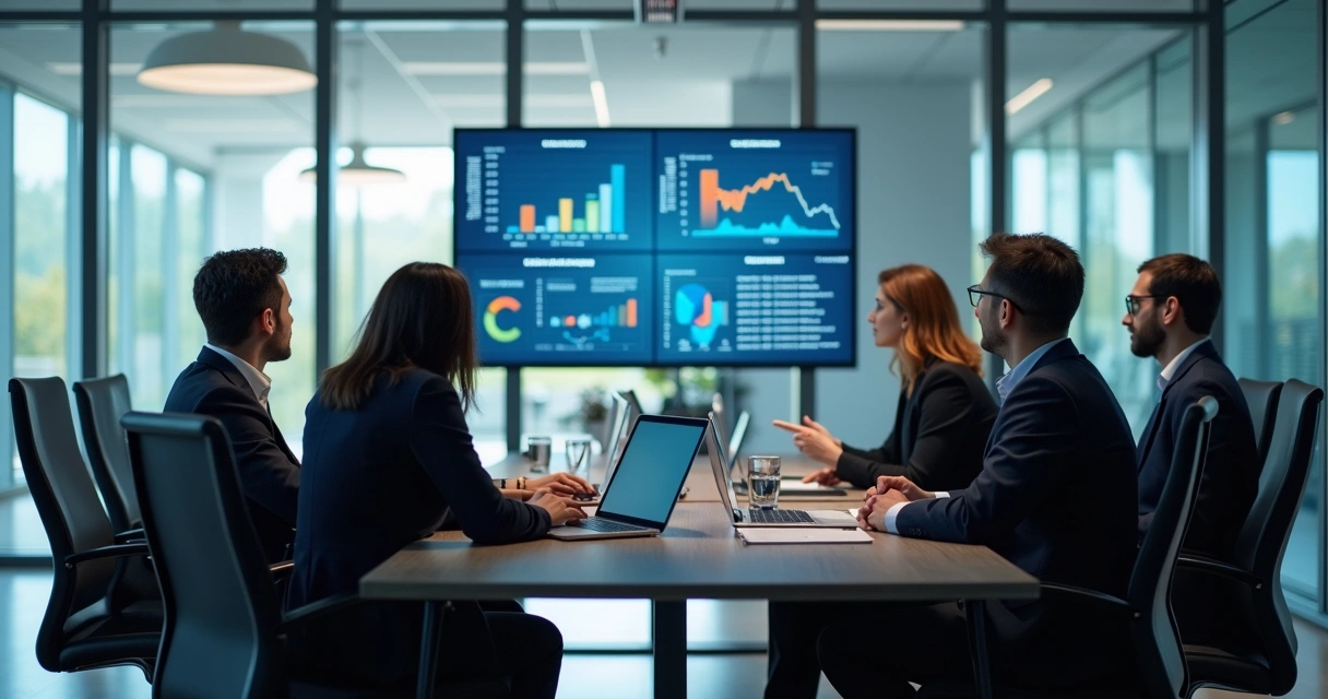 Reunião de auditoria interna em empresa sobre integridade