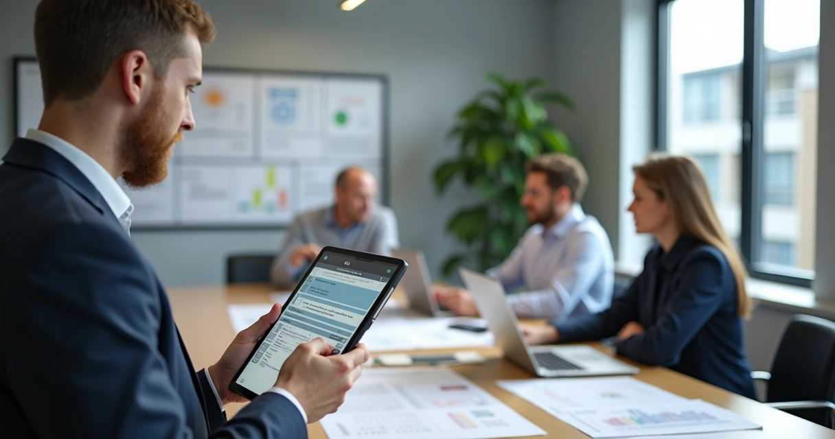 Profissional de segurança do trabalho avaliando checklist de mudança organizacional