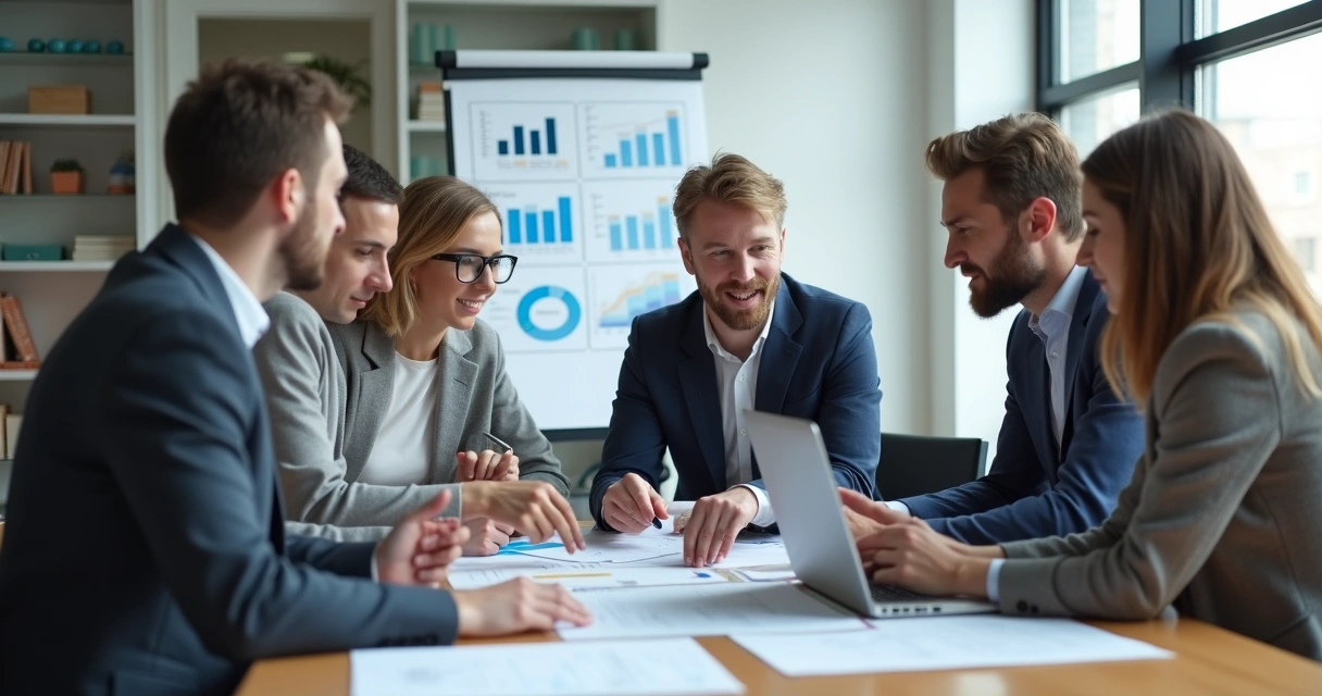 Equipe reunida analisando auditoria em saúde ocupacional