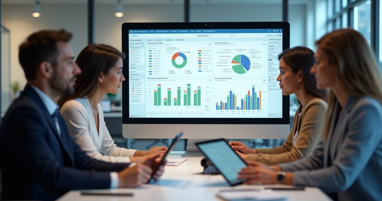 Relatório online de compliance sendo analisado por equipe 