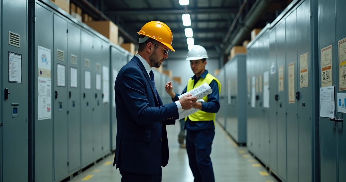 Fiscalização de segurança elétrica em ambiente industrial