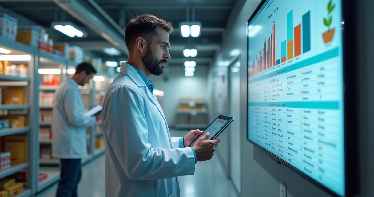 Auditoria de armazenamento com chefe analisando relatórios em tablet 