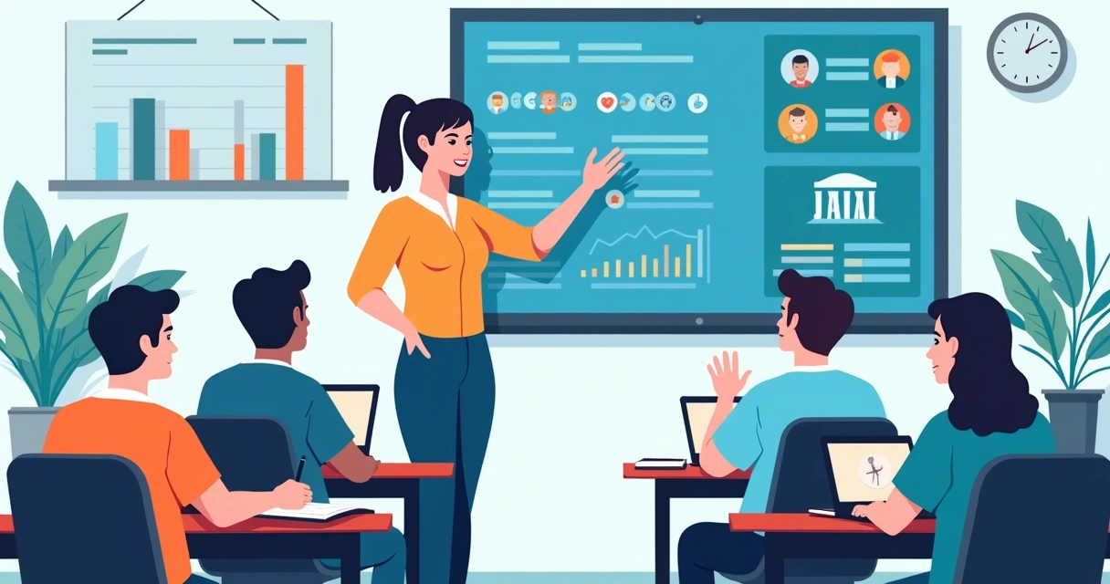 Professor ensinando estratégia de apostas esportivas em aula ao vivo