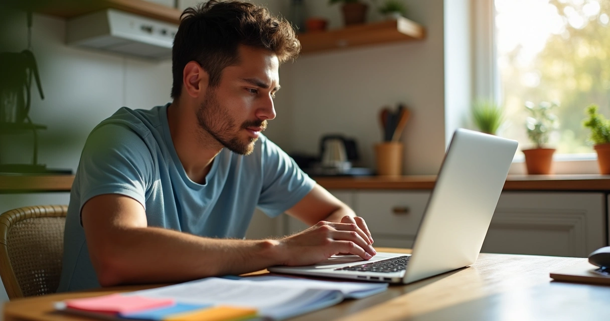 Pessoa estudando inglês no notebook com aplicativo aberto 