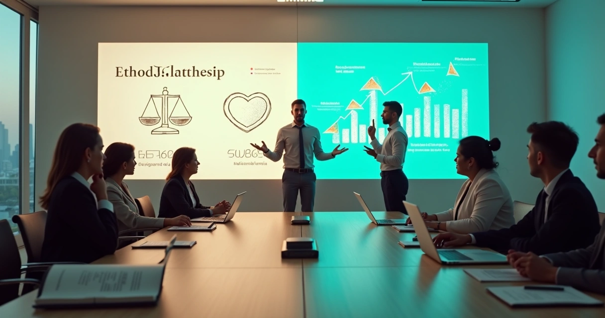 Sala de entrenamiento mostrando contraste entre liderazgo ético y carismático 