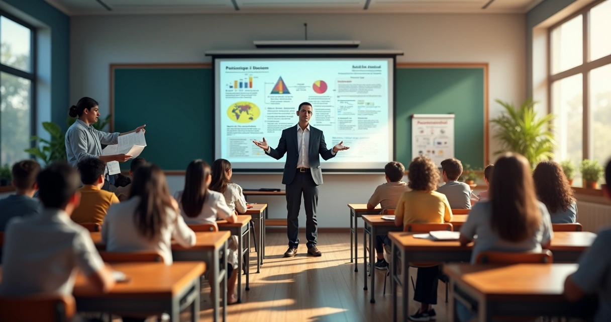 Aula dividida entre caos escolar y educación con madurez emocional 