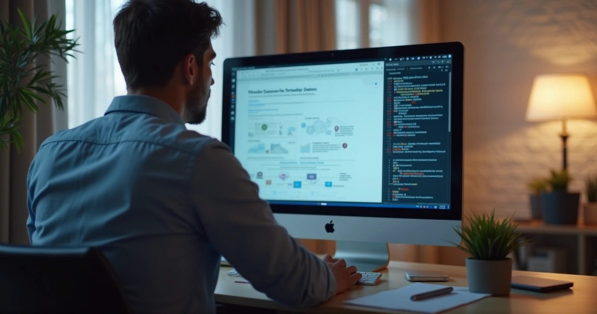Aluno assistindo aula online de TI para concursos em computador