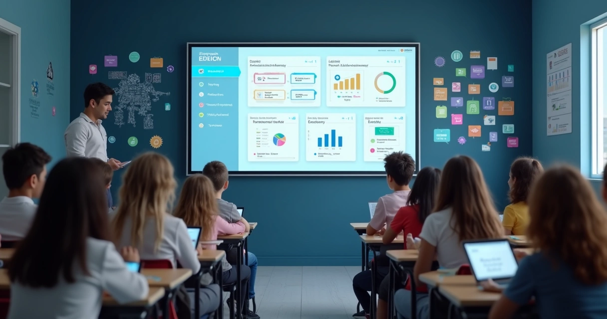 Tela de plataforma educativa com inteligência artificial 