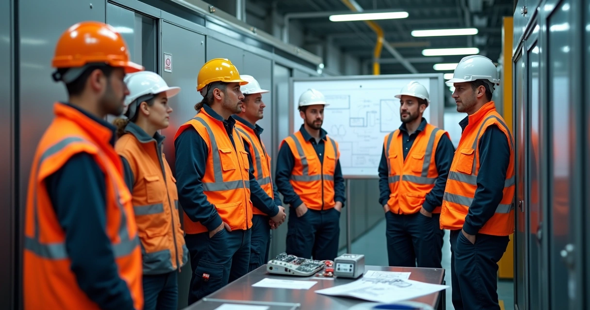 Treinamento prático sobre NR12 em ambiente industrial