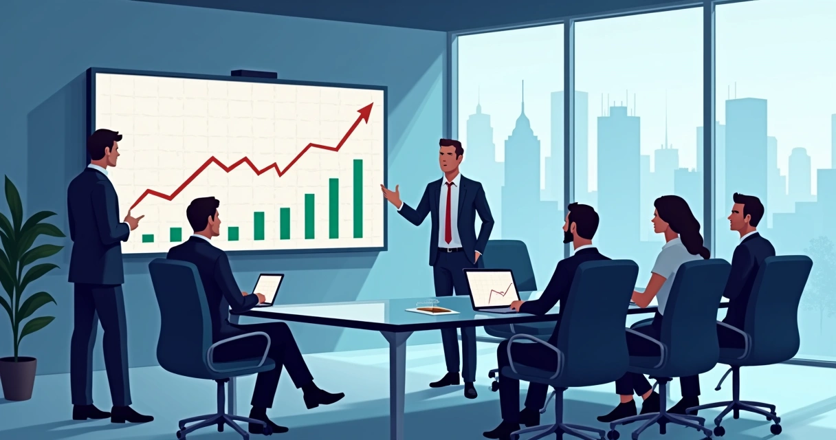 Gráfico de linha subindo, ilustrando aumento de preço em contexto de negócios 