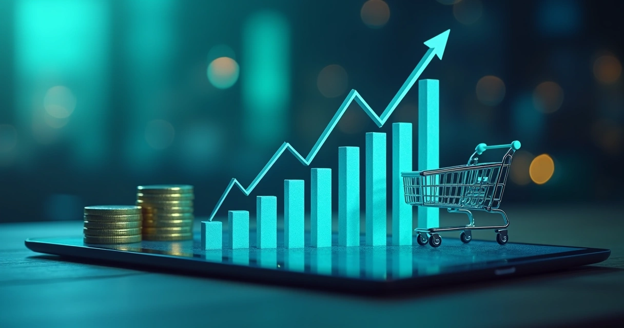 Gráfico mostrando aumento nas vendas após implementação de anúncios segmentados 