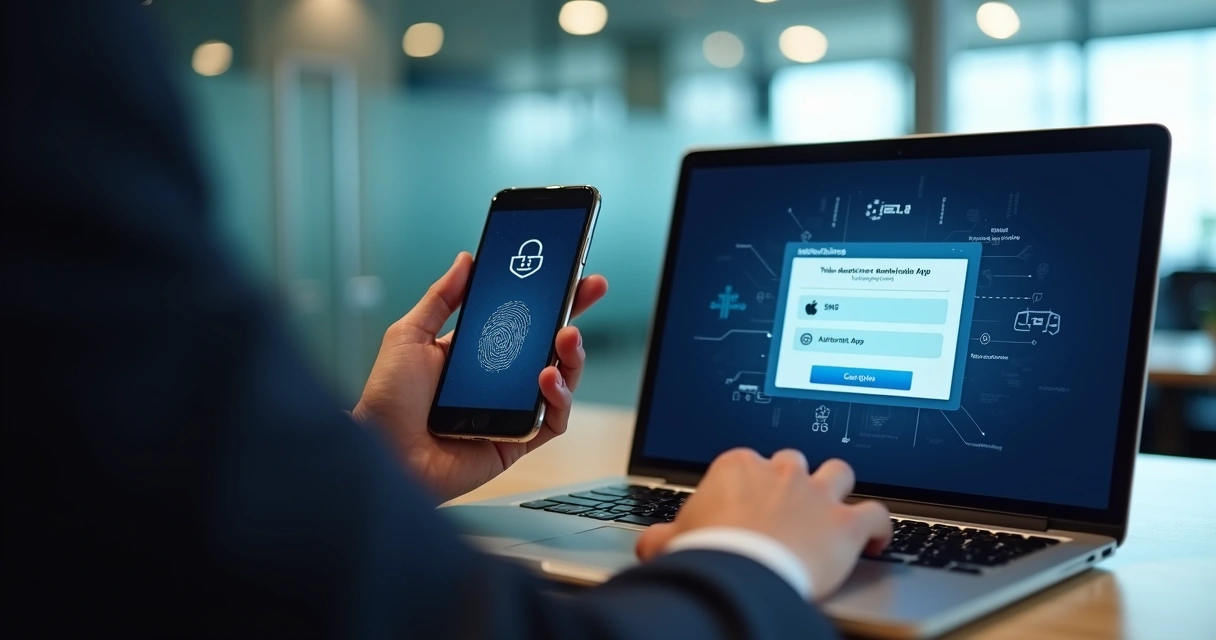 Processo de autenticação multifator em empresa