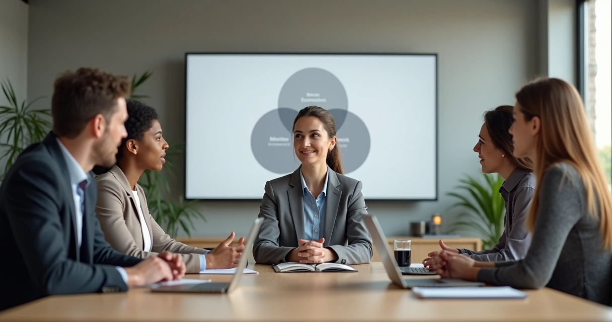 Profissional em reunião mostrando emoções autênticas em ambiente de escritório moderno 