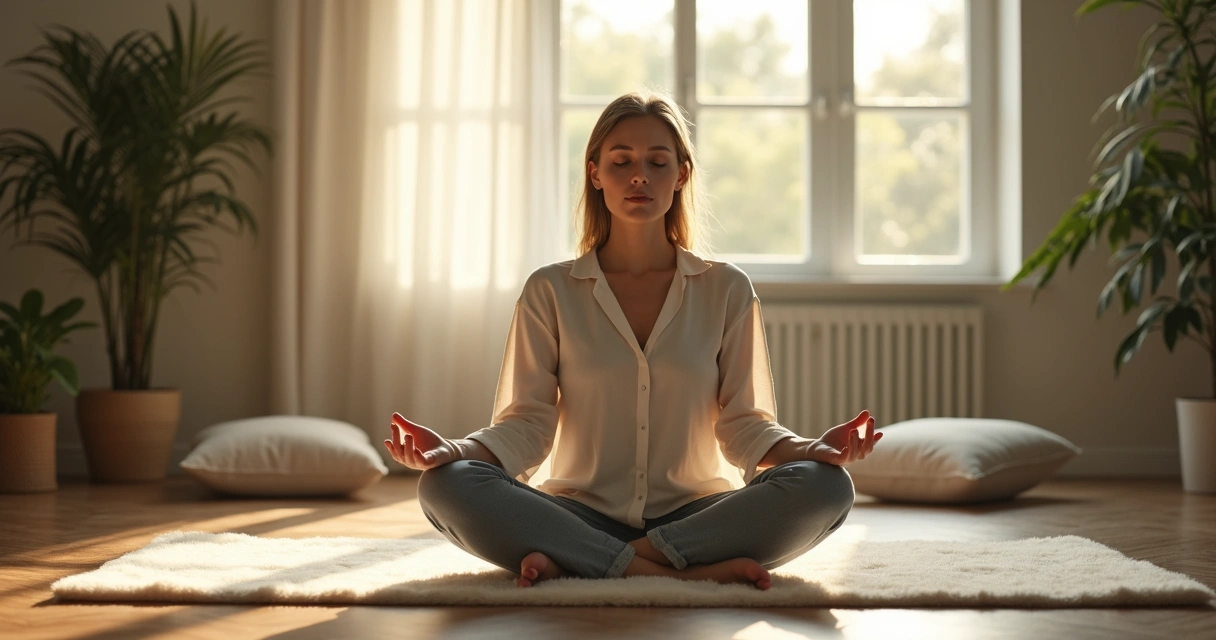 Persona en silencio con los ojos cerrados, mostrando gesto de introspección