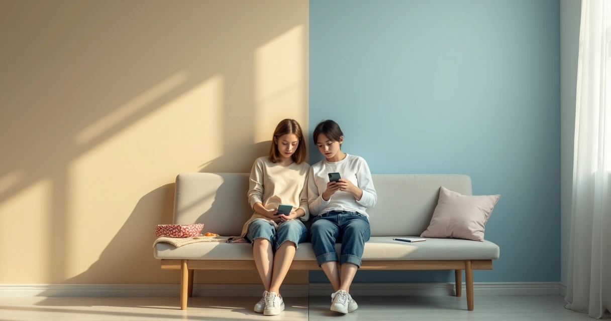 Pessoa dividida entre acolher a si mesma e ceder a excessos 