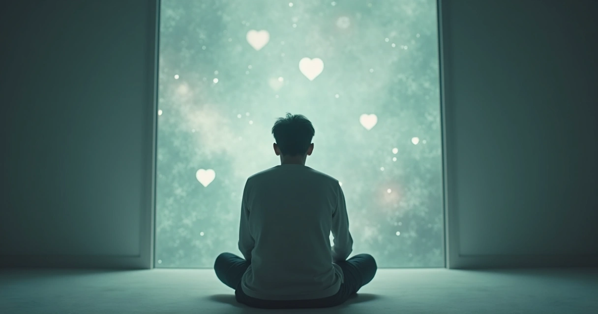 Pessoa olhando para o próprio reflexo em um espelho, representando autoconhecimento