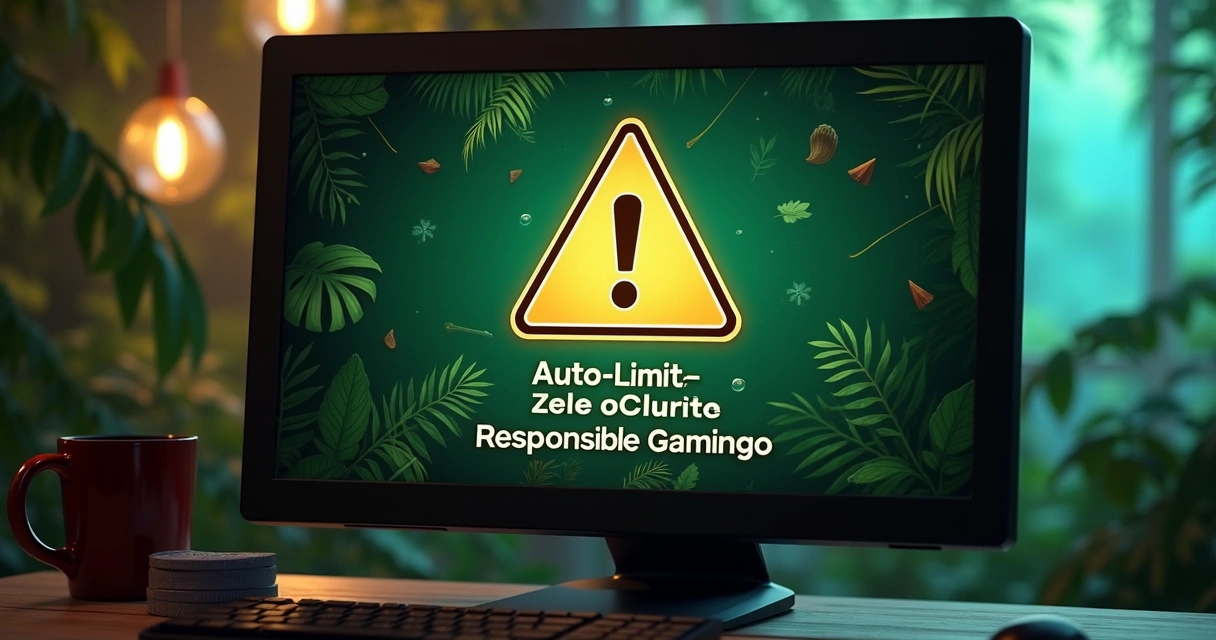 Alerta de autolimite em tela de cassino online 