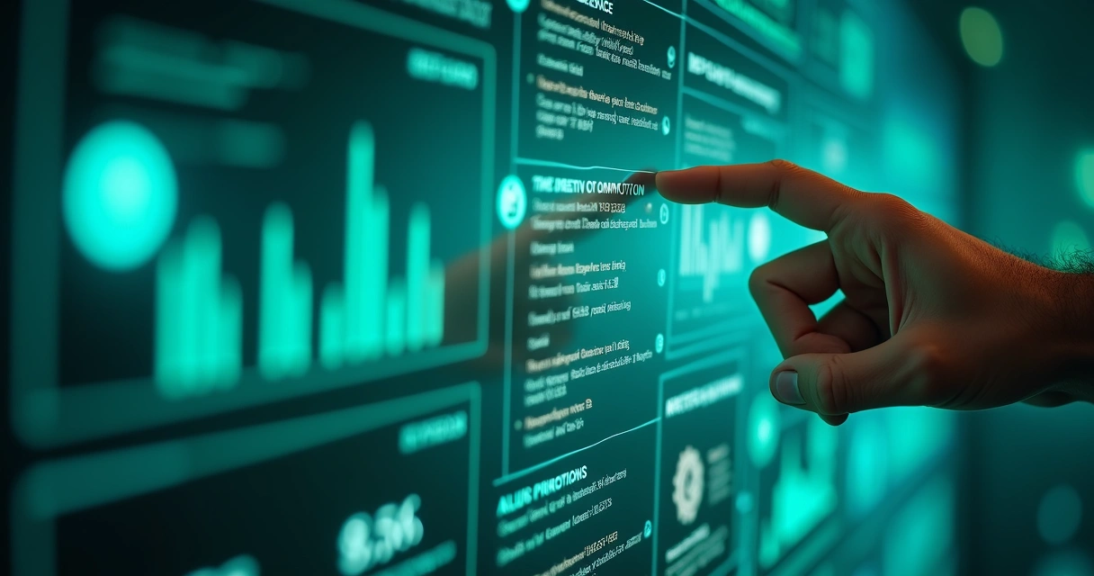 Painel digital mostrando automação de processos em marketing de afiliados 