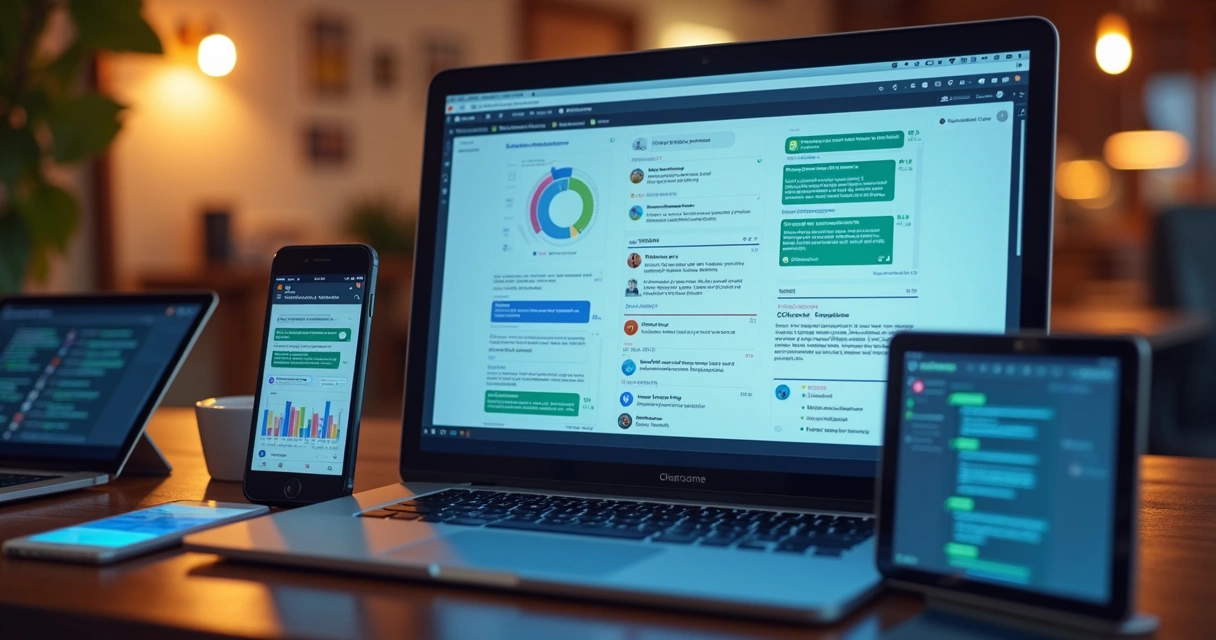 Interface de atendimento omnichannel mostrando diferentes canais digitais 