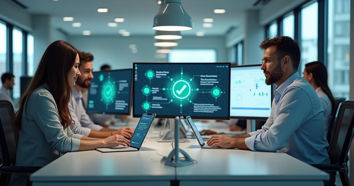 Equipe de atendimento usando automação no WhatsApp 