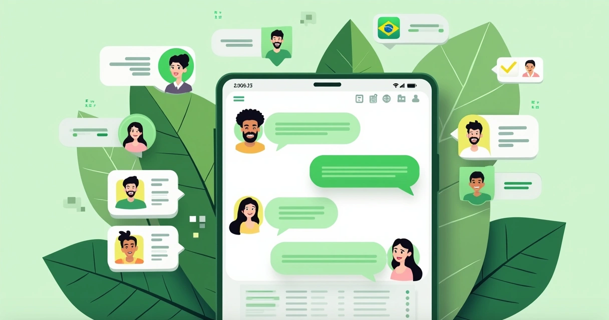 Tela de WhatsApp exibindo conversa automática com clientes