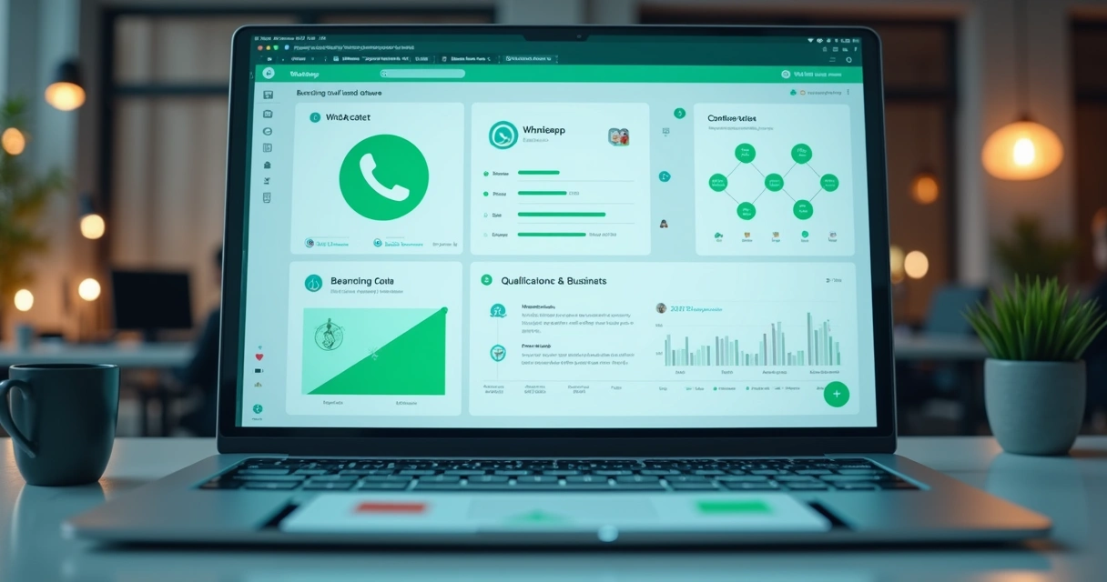 Painel mostrando automação do atendimento inicial no WhatsApp 